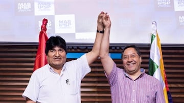 El expresidente de Bolivia Evo Morales y el candidato del MAS Luis Arce
(Foto de ARCHIVO)
27/01/2020