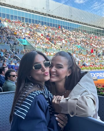 Laura Escanes y Gemma Pinto durante el partido de Nadal.