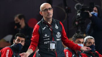 Jordi Ribera se lamenta durante el Mundial de Balonmano.