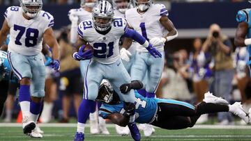 Con una combinaci&oacute;n letal de Ezekiel Elliott y Dak Prescott y una defensiva que castig&oacute; al QB rival, los Cowboys vencieron 36-28 a los Panthers.