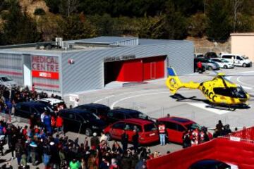 Fernando Alonso fue evacuado en helicóptero.