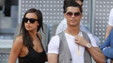 Cristiano y su novia Irina disfrutaron ayer del triunfo de Nadal ante David Ferrer.