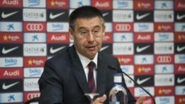 Bartomeu durante su comparecencia.
