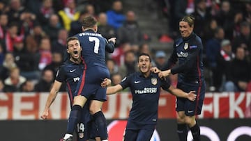 Gabi, Griezmann, Koke y Torres, en 2018.