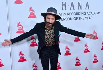 Leiva en la alfombra roja de los Grammy Latinos 2018.