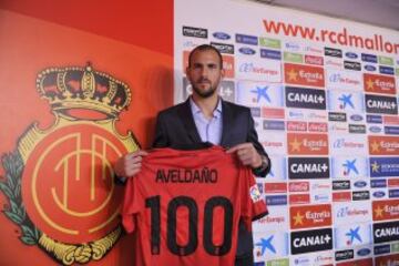  Lucas Aveldaño durante su presentación como nuevo jugador del Real Mallorca.