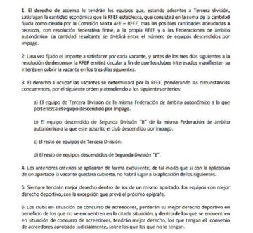 El artículo 194 del Reglamento en el que la RFEF se ha basado para decidir el ascenso del Andorra.