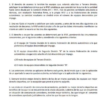El art¨ªculo que abre la puerta de Segunda B al Andorra de Piqu¨¦