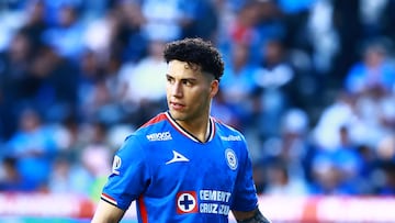 Jorge Sanchez of Cruz Azul during the 8th round match between Pachuca and Cruz Azul as part of the Liga BBVA MX, Torneo Apertura 2025 at Hidalgo Stadium, on September 13, 2025 in Pachuca, Hidalgo, Mexico.