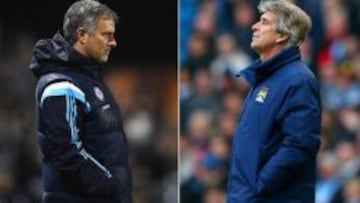 Jos&eacute; Mourinho y Manuel Pellegrini. 