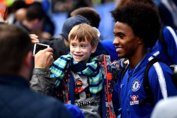 Willian pictured before the Fulham game