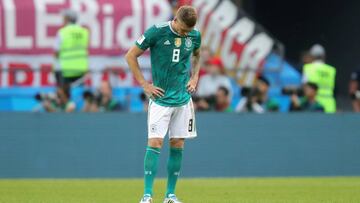 El centrocampista del Real Madrid, Toni Kroos, durante un partido de Alemania en el Mundial.