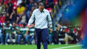 Andre Soares Jardine head coach America during the Quarter Finals second leg match between America and Nashville SC as part of the CONCACAF Champions Cup 2026, at Banorte (Azteca) Stadium, on April 14, 2026 in Mexico City, Mexico.