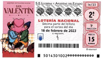Lotería Nacional: comprobar los resultados del sorteo de San Valentín de hoy, sábado 18 de febrero