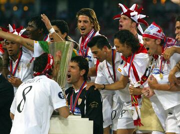 10 de mayo de 2006, final de la Copa de la UEFA entre el Sevilla y el Middlesbrough disputada en Eindhoven.