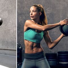 Este balón medicinal ayuda a aumentar la fuerza y a mejorar el equilibrio y la coordinación