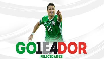 Javier Hernández se convirtió en el máximo anotador en la historia de la Selección Mexicana y le llovieron felicitaciones por su nueva marca.
