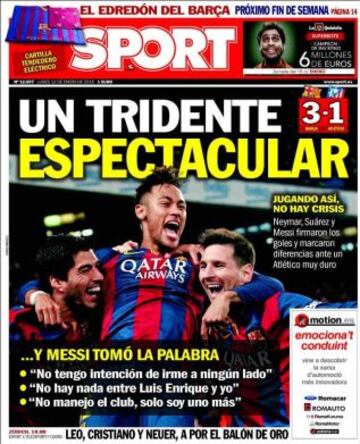 Portadas de la prensa deportiva