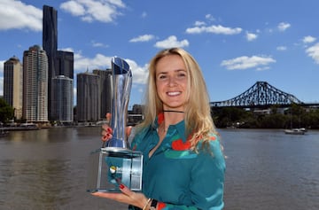 Fue la campeona más madrugadora del tenis en 2018. La primera en levantar un trofeo, en Brisbane. La ucraniana de 23 años ya había sido en 2017 la que más títulos ganó: Taipei, Dubai, Estambul, Roma y Toronto.