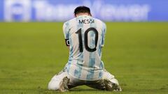 Lionel Messi celebrates Argentina&#039;s win over Brazil in the final of the Copa Am&eacute;rica.