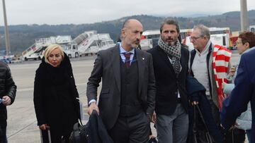 Elizegi y Alkorta en uno de los viajes del Athletic.