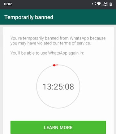 WhatsApp te puede eliminar la cuenta si haces alguna de estas acciones