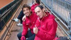 Xavi Segura, con Marc L&oacute;pez en una eliminatoria. 