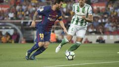 Barcelona 2-0 Betis | Tosca en propia puerta y Sergi Roberto fueron los goleadores. Messi, ovacionado, tiró tres veces al palo.


