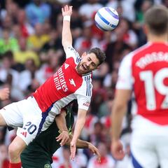Jorginho, jugador del Arsenal, durante el partido ante el Brentford.
