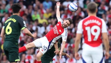Jorginho, jugador del Arsenal, durante el partido ante el Brentford.