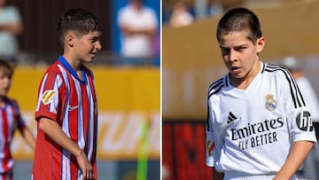 Emir Bulguchev (Atlético de Madrid) y Aliaksei Mayorau (Real Madrid).