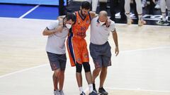 Joan Sastre, lesionado ante el Asvel.