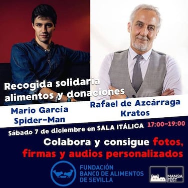 Las voces de Spider-Man y Kratos firmarán en Mangafest con fines solidarios