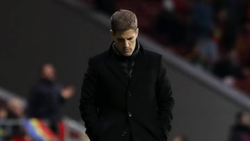 Robert Moreno, durante el partido del pasado lunes en el Wanda Metropolitano ante Rumanía que cerró la fase de clasificación para la Eurocopa.