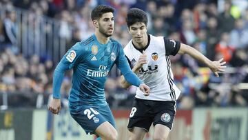 Asensio, ante el Valencia.