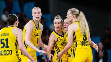 Las suecas Wadling, Halvarsson, Eldebrink, Lundquist y Nystrom.