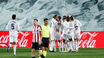 Toni Kroos of Real Madrid celebrates a goal during the spanish league, La Liga, football match played between Real Madrid and Athletic Club de Bilbao at Alfredo di Stefano stadium on december 15, 2020, in Valdebebas, Madrid, Spain
AFP7
15/12/2020 ONLY