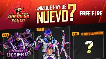 Free Fire: agenda semanal del 1 al 7 de septiembre con Nuevo Pase Élite, aspectos y mucho más