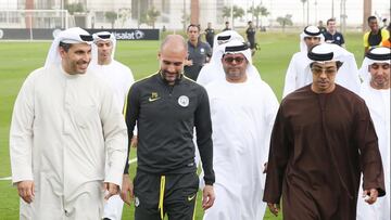 Guardiola y la plan mayor del Manchester City, con su presidente a la cabeza.