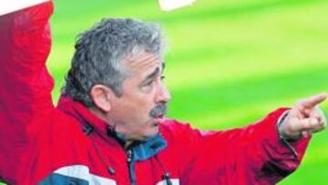 <b>PRETENDIDO. </b>Manuel Preciado en el banquillo del Sporting de Gijón.