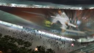 La maqueta tumbada por la justicia. Éste era el proyecto presentado en 2014, de los alemanes GMP y los catalanes L-35 y Ribas.