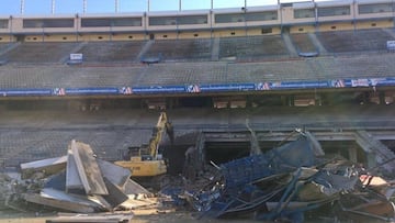 Imagen de las obras en el Vicente Calderón.