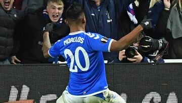 Alfredo Morelos, delantero colombiano del Rangers. 