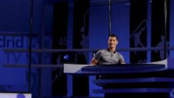 Cristiano, en los estudios de Realmadrid TV.