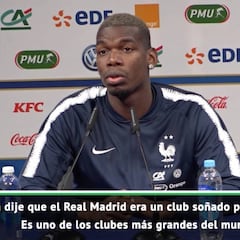 Pogba: "Soy feliz en Manchester pero el Madrid es un club con el que sueña todo el mundo"
