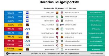 Un partido de LNFS y otro de LEB Oro, programa de este domingo en LaLigaSports Tv