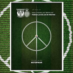 El Leganés disfraza su césped para pedir paz en la Guerra de Ucrania