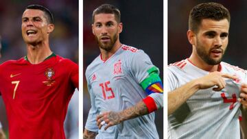 Cristiano Ronaldo, Sergio Ramos y Nacho Fernández.