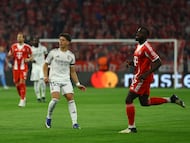 Soccer Football - UEFA Champions League - Quarter Final - Second Leg - Bayern Munich v Real Madrid - Allianz Arena, Munich, Germany - April 15, 2026 Real Madrid's Arda Guler scores their first goal REUTERS/Kai Pfaffenbach