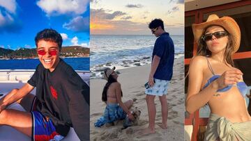 Danna Paola y Alex Hoyer vacacionan en el Caribe